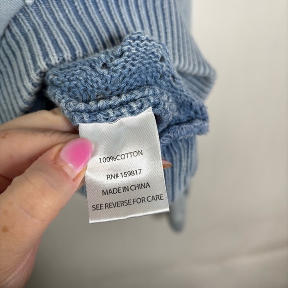 Altar'd State Light Blue Textured Knit Slouchy Sweater size XS - Picture 7 of 11